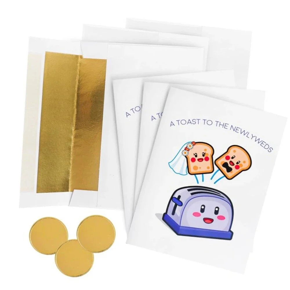 GIFTING GIGGLES 3-Pack Funny Wedding Cards with Envelopes and Seals